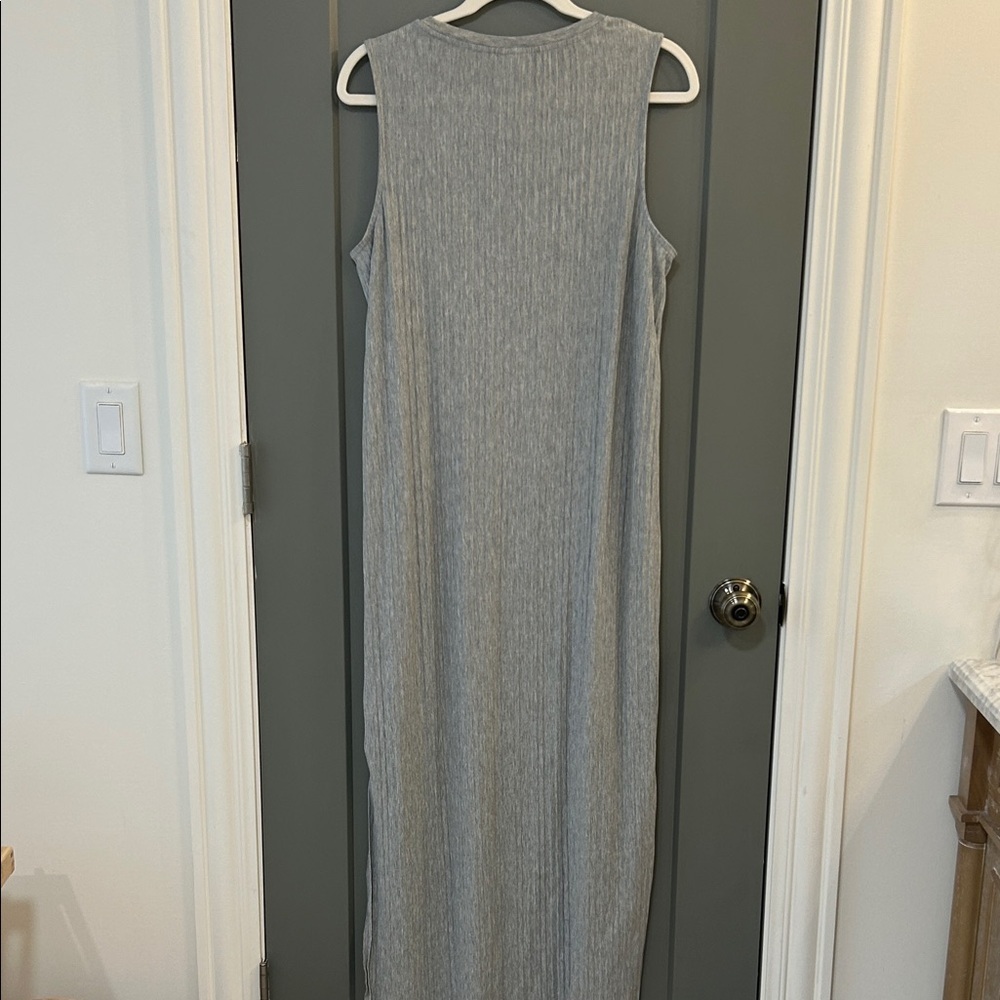 a new day Light Gray Sleeveless Ribbed Dress size medium - Picture 6 of 6